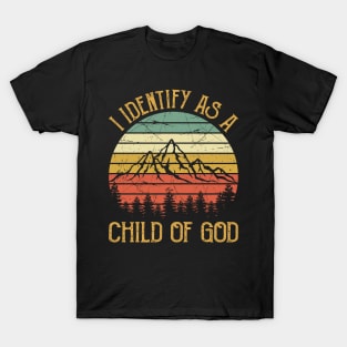 Vintage Christian I Identify As A Child Of God T-Shirt